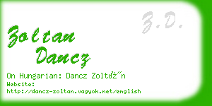 zoltan dancz business card